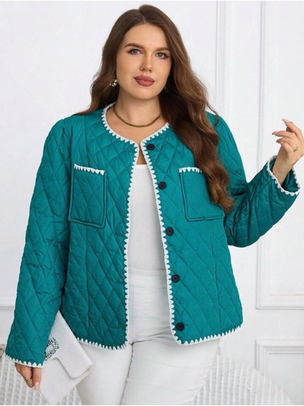 Talbots plus-size women's quilted jacket 2X